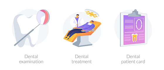 Image showing Dental care vector concept metaphors.