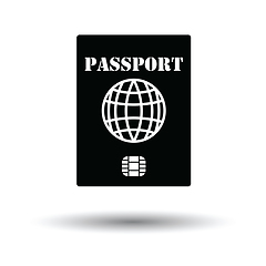 Image showing Passport with chip icon