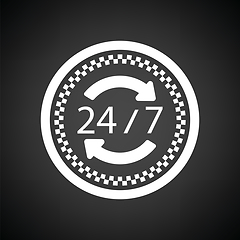 Image showing 24 hour taxi service icon