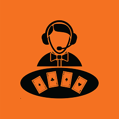 Image showing Casino dealer icon