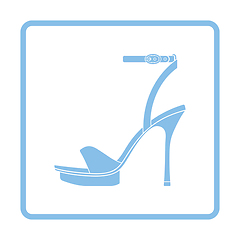 Image showing Woman high heel sandal icon