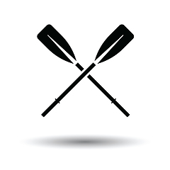 Image showing Icon of  boat oars