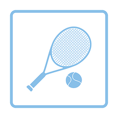 Image showing Tennis rocket and ball icon