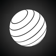 Image showing Fitness rubber ball icon