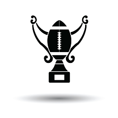 Image showing American football trophy cup icon