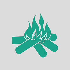 Image showing Camping fire  icon