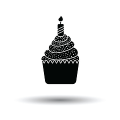 Image showing First birthday cake icon