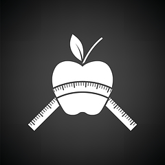 Image showing Apple with measure tape icon