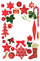 Image showing Festive Christmas Abstract Border Composition 