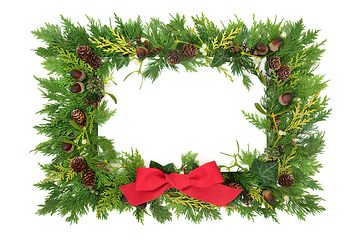 Image showing Festive Christmas and Solstice Background Border