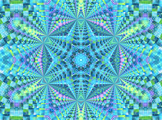 Image showing Bright background with concentric mosaic pattern