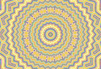 Image showing Bright abstract colorful concentric pattern