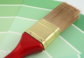 Image showing Green Paint Samples