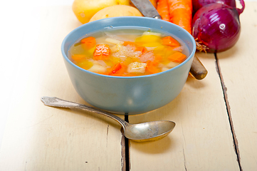 Image showing Traditional Italian minestrone soup