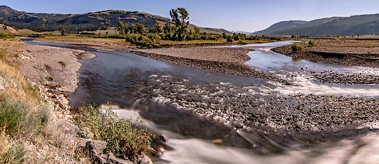 Image showing Soda Butte Creek is a major tributary of the Lamar River at Yell