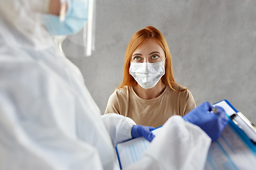 Image showing patient being tested for coronavirus disease