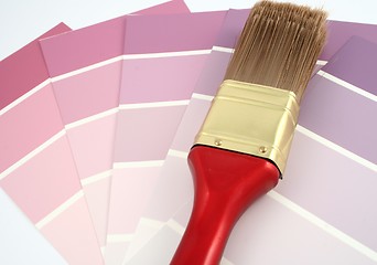 Image showing Pink Paint Samples