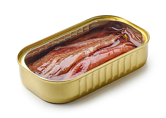 Image showing canned anchovy fillets