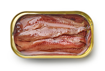 Image showing canned anchovy fillets