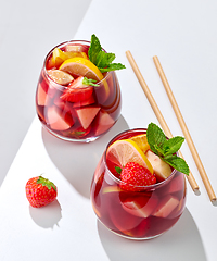 Image showing two glasses of red sangria