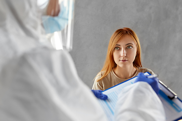 Image showing patient being tested for coronavirus disease