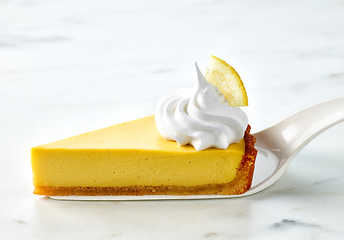 Image showing piece of lemon tart