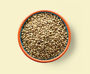 Image showing bowl of hemp seeds