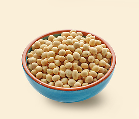 Image showing bowl of soy beans