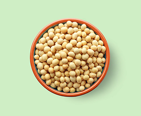 Image showing bowl of soy beans