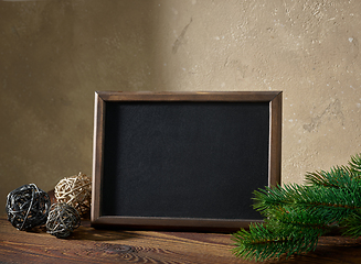 Image showing Christmas composition with blackboard