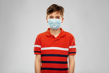 Image showing boy in protective medical mask
