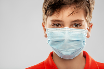 Image showing boy in protective medical mask