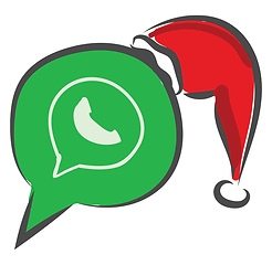 Image showing WhatsApp logo vector or color illustration