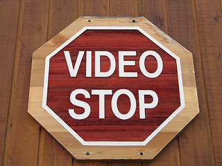 Image showing video stop sign