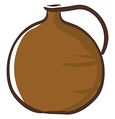 Image showing Portrait of a clay jug vector or color illustration