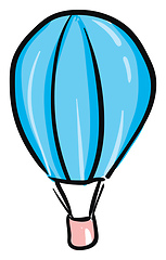 Image showing Blue bright parachute vector or color illustration