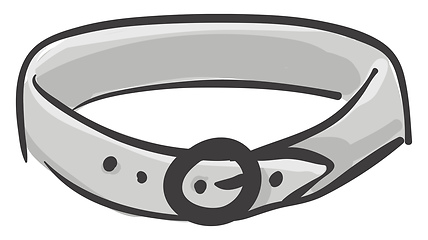 Image showing A grey belt with black coat vector or color illustration