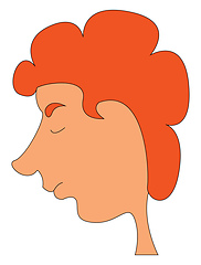 Image showing A boy with red hair vector or color illustration