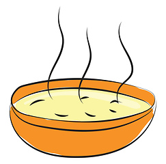 Image showing Painting of the chicken soup vector or color illustration