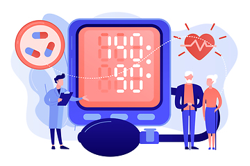 Image showing High blood pressure concept vector illustration.