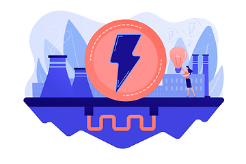 Image showing Geothermal energy concept vector illustration.