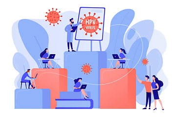 Image showing HPV education programs concept vector illustration