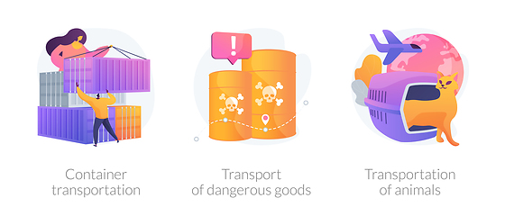 Image showing Freight distribution vector concept metaphors.