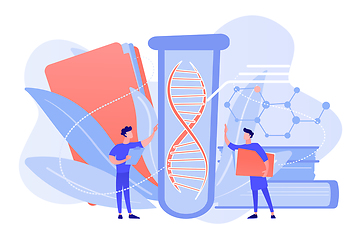 Image showing Genetic testing concept vector illustration.