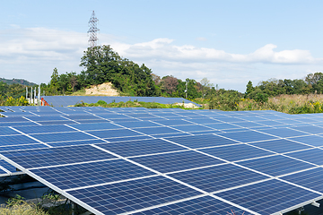 Image showing Solar panel plant