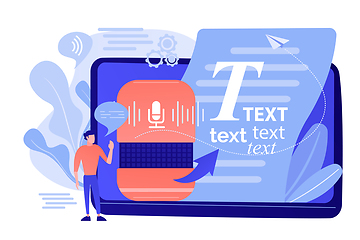 Image showing Speech to text concept vector illustration