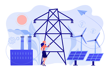 Image showing Alternative energy concept vector illustration.