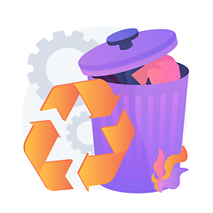 Image showing Bin for recyclable waste vector concept metaphor.