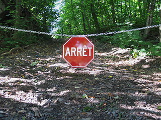 Image showing french stop sign