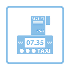 Image showing Taxi meter with receipt icon